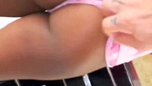 While husband is at the bar, i enjoy anal assfucking the latina neighbor in lingerie