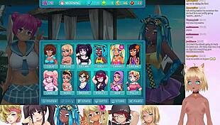 immerse yourself in vtuber lewdneko's emotional lesbian threesome during huniepop 2 double date