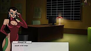 In DC Comics hentai, character gives handjob and blowjob