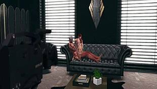 On the casting couch, Lexi Love handles big cock with hardcore cumshot