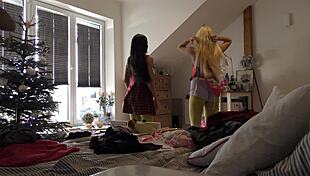 Non-Nude Teen 18+ Dancing at Home in Clothed Voyeur Video