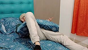 I found my horny stepson masturbating and helped him out - full story