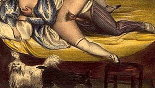 vintage illustration of antique cartoon retro scene