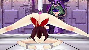 In Klee's prank adventure, she gets into lesbian gangbang with toys and blowjobs