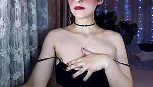 Sexy webcam striptease with natural tits and big ass