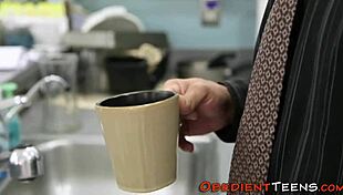 look at this fetish teen getting throated on leash