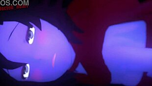 whiterose christmas turns wild with hentai lesbian squirts