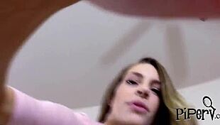 Delicious brunette babe enjoys fuck