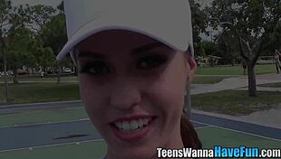 Athletic Teens Engage In Intense Lesbian Threesome Party