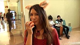 Fox costume leads to intense squirt!