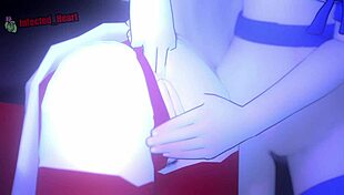 whiterose christmas turns wild with hentai lesbian squirts