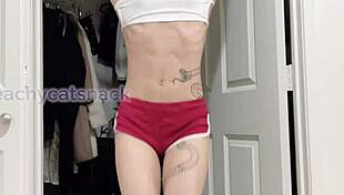 Peachycatsnack’s sophomore video is about a magical abs workout and vanishing clothes