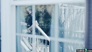 scarlit scandal, busty ebony teen 18+, bent over for bwc fucking in quarantine