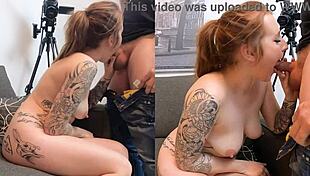 Skinny Slut Skye Mae Strips And Deepthroats Cock