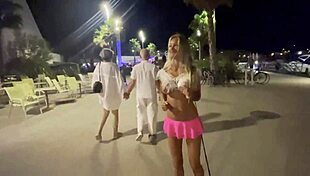 Monika Fox Naked in Public Restaurant!