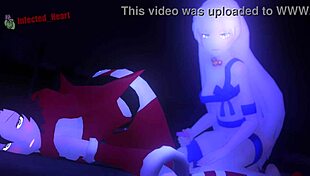 whiterose christmas turns wild with hentai lesbian squirts