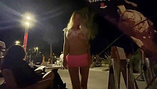 Monika Fox Naked in Public Restaurant!