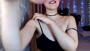 Sexy webcam striptease with natural tits and big ass