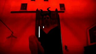 halloween witch teases with big tits