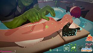 Emma's first orc massage in hentai parlor