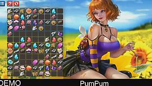 pumpum hentai game with fantasy anime sucking and teasing
