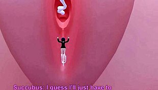 mmd giantess has an encounter with a succubus in the bedroom