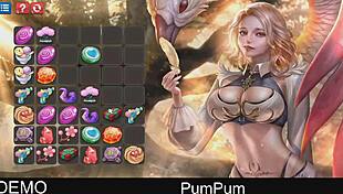 pumpum hentai game with fantasy anime sucking and teasing