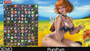pumpum hentai game with fantasy anime sucking and teasing