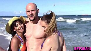 NAUGHTY BISEXUAL TEEN 18+ BFFS LOVE TO RIDE ON BIG COCK WITH TATTOO AND SMALL TITS