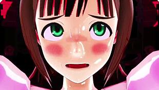 Haruka feels intense pleasure in this 3D anime hentai