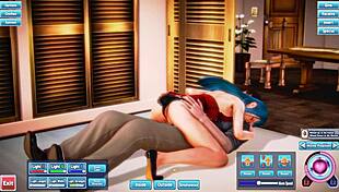 Beautiful Blue Haired Girl Gets Fucked Silly By Him!