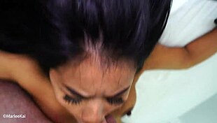 Hot Wax Play with Tied Asian Girlfriend and Spanking