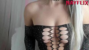 blonde woman in humiliating scenario