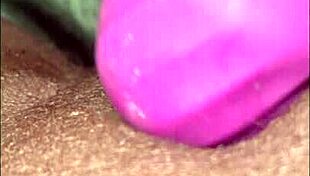 Yo, Milaj’s trying out this new wand vibrator up close! 🔥