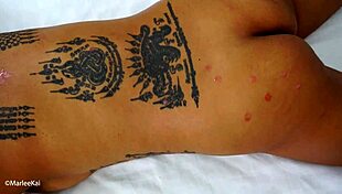 Hot Wax Play with Tied Asian Girlfriend and Spanking