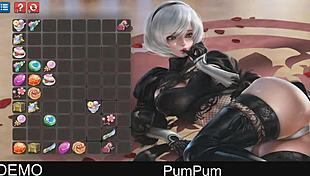 pumpum hentai game with fantasy anime sucking and teasing