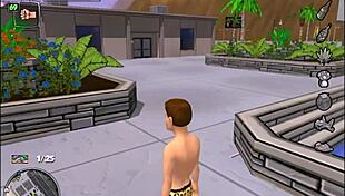 Whore and wife in blowjob threesome on vacation