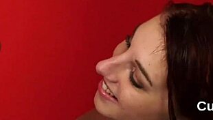 Kinky Peach Swallows Sperm Load In Extreme Bukkake Facial