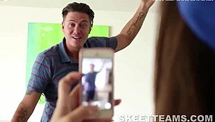 cheating bf gets insulted by gf with brunette tits