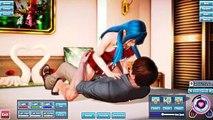 Beautiful Blue Haired Girl Gets Fucked Silly By Him!