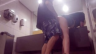 Look at this couple getting caught fucking in the public toilets