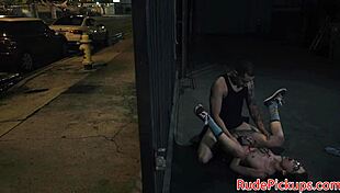 Real stranded teen hardfucked in public bondage outdoors 😈