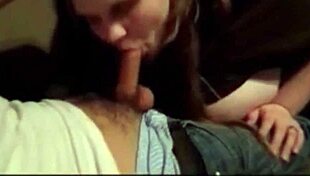 Wife Deepthroats Husband on Christmas, Swallowing with Joy