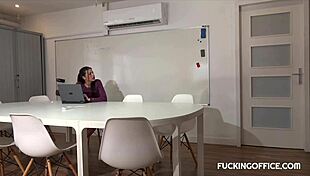 Watch The Maintenance Man Fuck The Horny Secretary Hard!