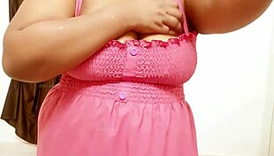 Asian teen girl with big tits in casual setting