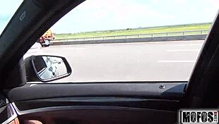 Cutie gets roadside video starring Foxy Di