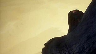 Two gay men have sex while dressed as animals in the wild.