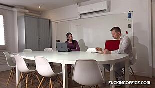 Watch The Maintenance Man Fuck The Horny Secretary Hard!