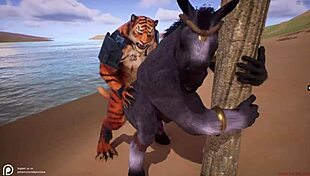 gay furry characters engage in wild anal assfucking in wildlife setting