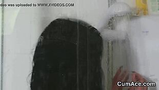 Classy Bimbo in Blowbang Swallows Cumshot on Face During Bukkake